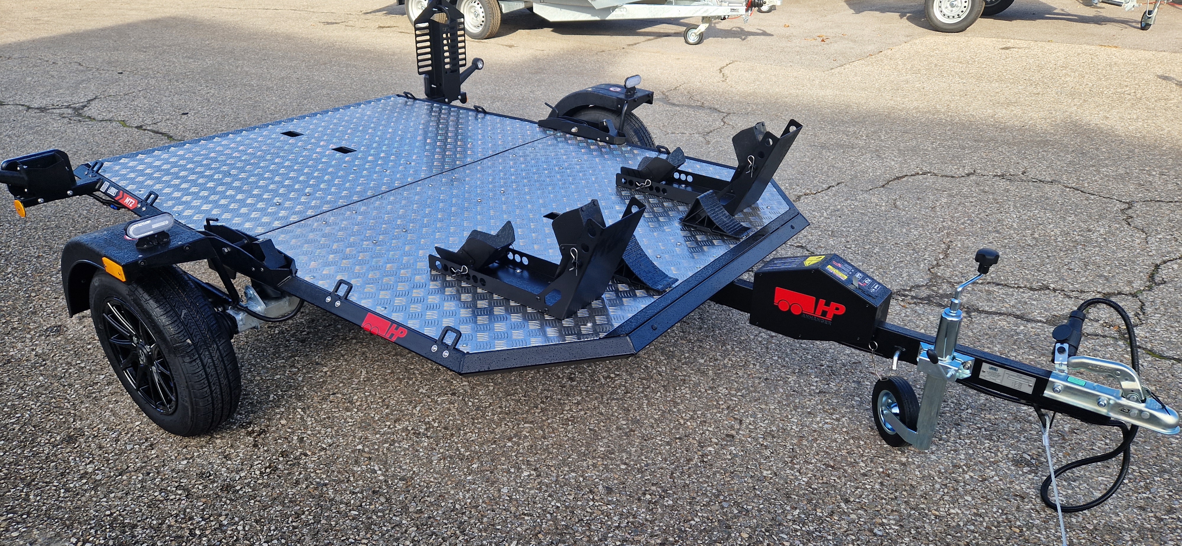 Motorradanhänger Lorries MT2, HP 240/2 UK, 750 kg ungebremst, über Seilzug absenkbar